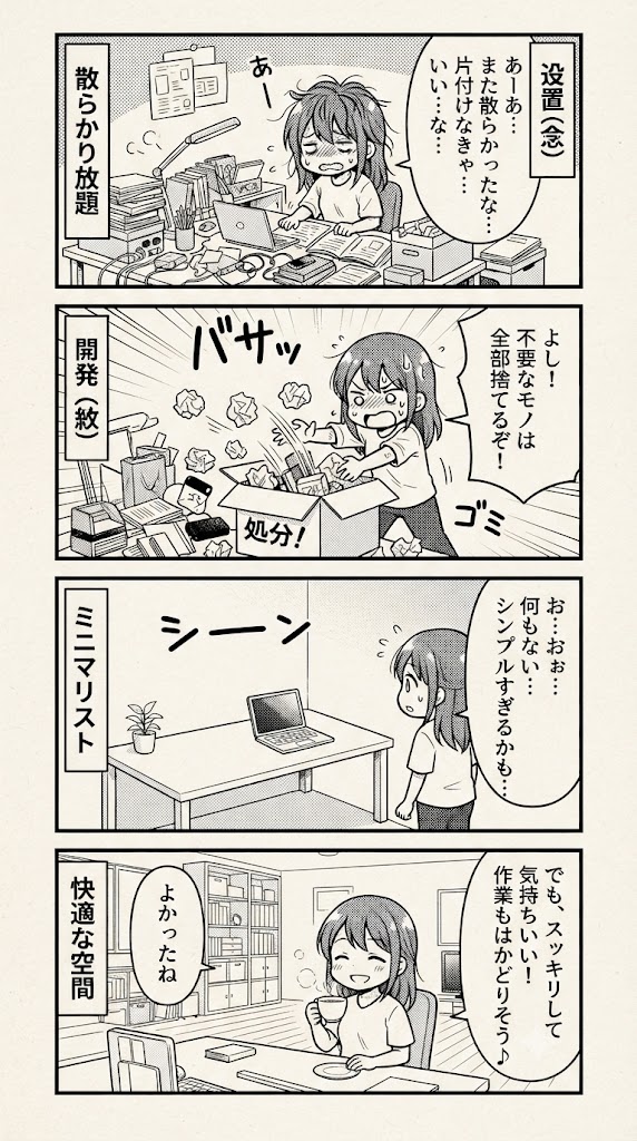 机の上にモノを置かない。迷いを消すために私が捨てたものと残したもの