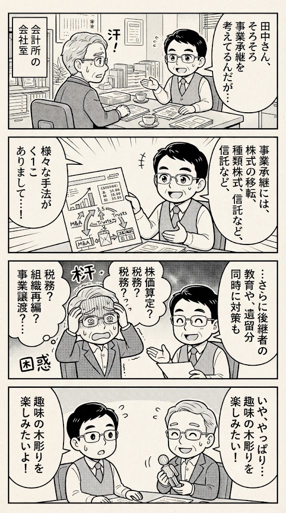 知人税理士に承継対策をぶつけてみた。経営者のリアルな回答