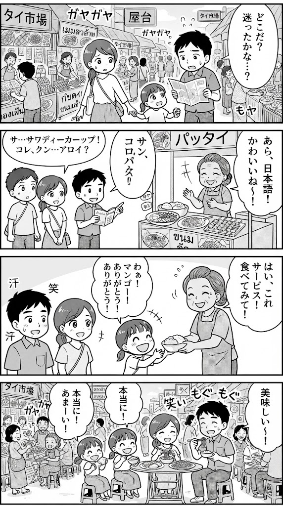 まさかのタイ語で家族旅行が100倍オモロなった話、聞いとくれやす！
