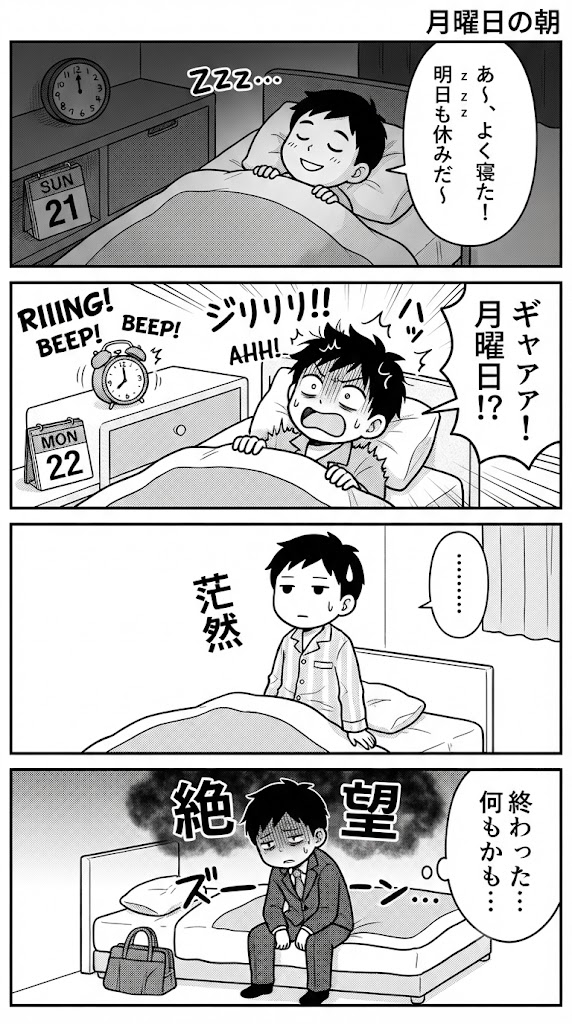 月曜の朝に襲うその『空虚感』、心当たりあるんちゃうか?
