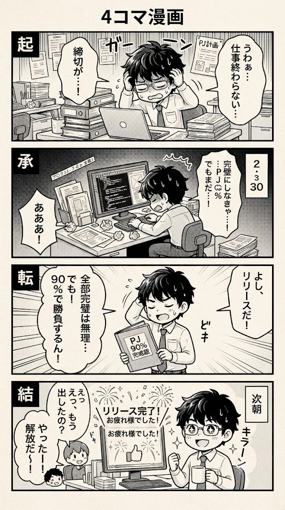 9割の地点で公開してしまう実験。完璧を捨てたら、プロジェクトの進みが劇的に軽くなった話