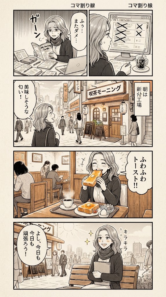 再就職への充電。大阪市内の喫茶店でモーニングを楽しむと決めた日。