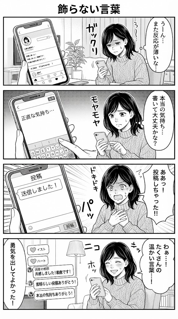 数字より「本音」を選んで投稿してみた。