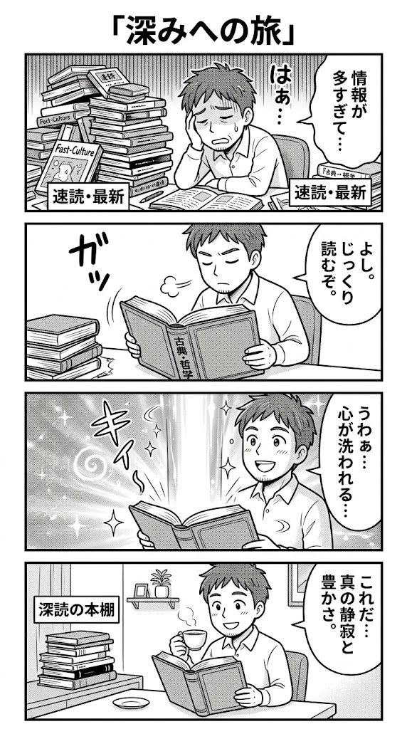タイパ重視のファスト教養に疲れた40代へ。3ヶ月で本物の「考える軸」を育てる大人の読書術