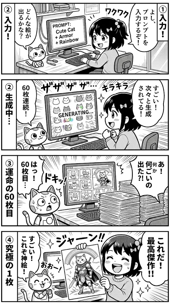 AI画像生成を60回繰り返して見えてきた、『現代の詩集』の核となる1枚