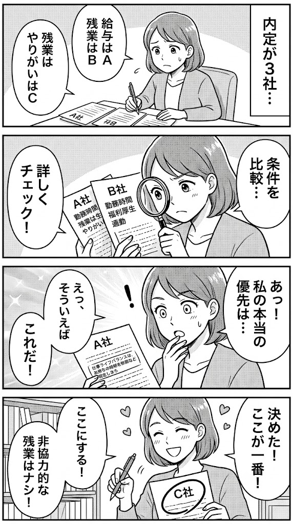 求人票3枚を並べて分かったこと。私が本当に譲れない条件