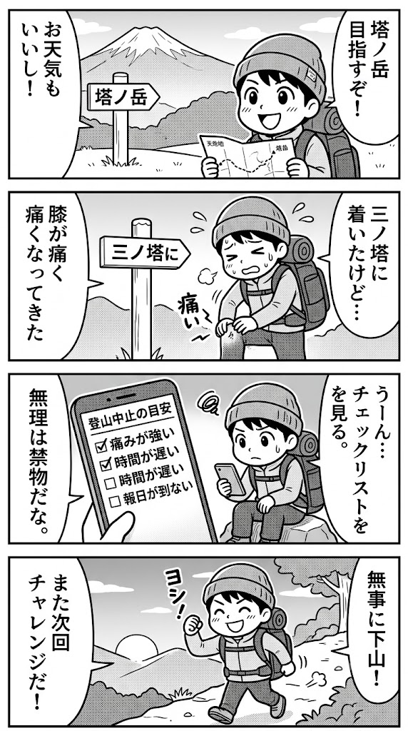塔ノ岳へ届かぬ足。三ノ塔で撤退を決めた膝のサインと判断基準