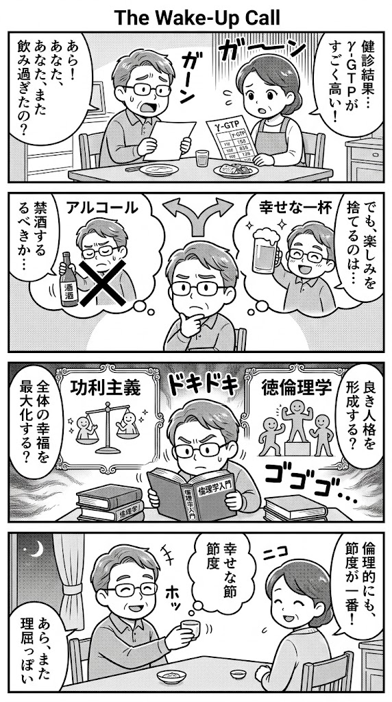 γ-GTPを下げるか晩酌を楽しむか。50代の健康診断で功利主義と徳倫理学を本気で比較してみた