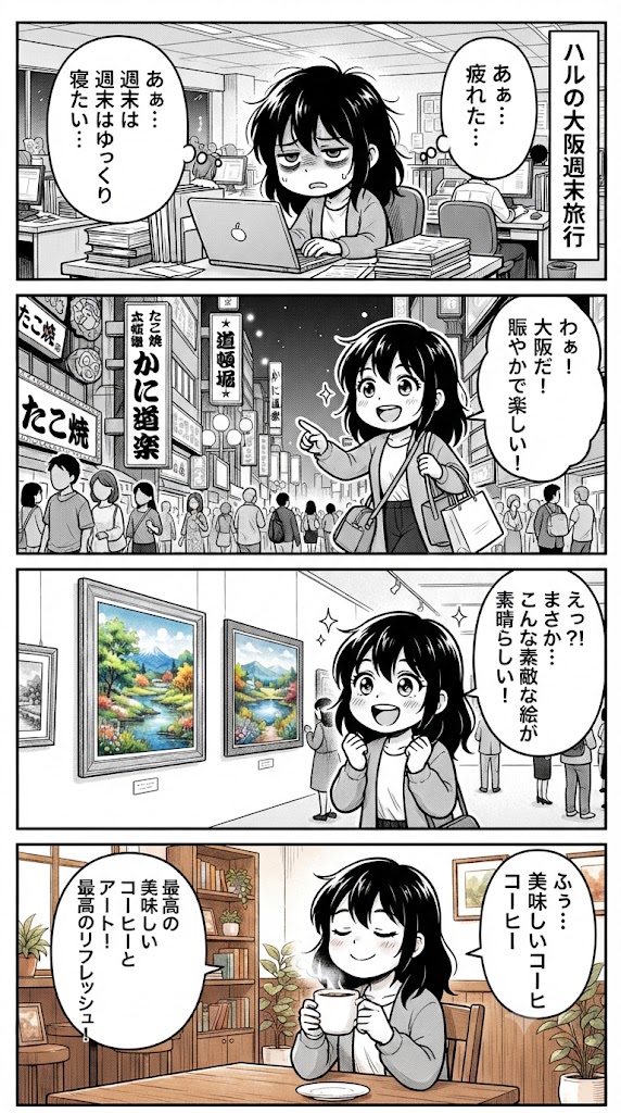 展覧会と珈琲。仕事の手を止めて大阪の街をぶらつく休日にする
