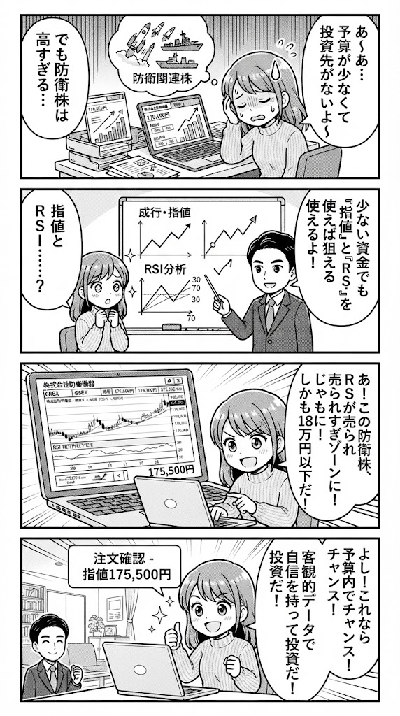 なぜ防衛関連株が気になったのか。予算18万円以下の受注型銘柄で試すRSIの客観値