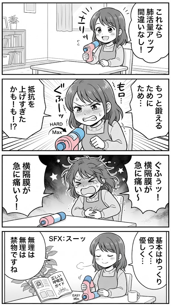 パワーブリーズの負荷を上げすぎて横隔膜が痛んだ話。正しい息の吐き方をゼロから見直す