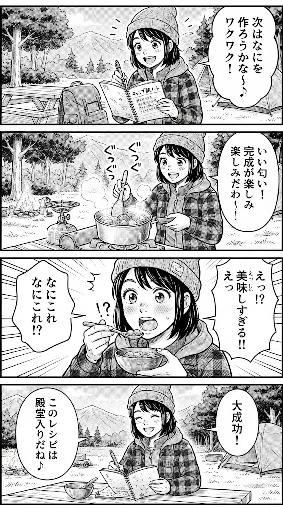 定番キャンプ飯を3つ書き留めたレシピノート、実際に使ってみた感想