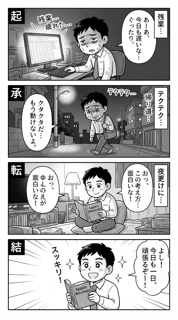 仕事と家の往復に疲れた40代へ。古代ギリシャの哲学で始める自己探求