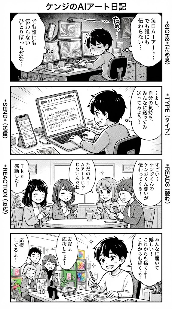 友人の言葉で、AIアートと内省の輪郭が深まった