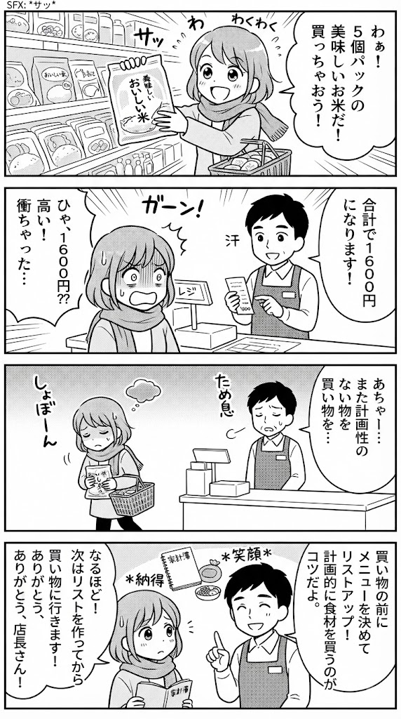 パックライス5個で1600円の痛い出費！浪速の商売人が教える無計画な仕入れの防ぎ方