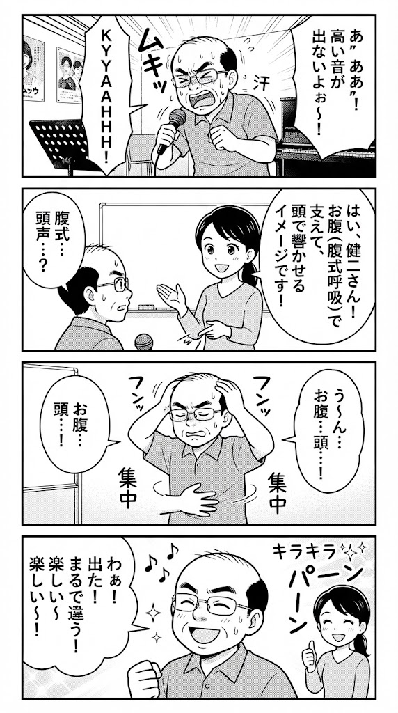 50代ボイトレ実践：腹圧と頭の空洞意識で山下達郎のハイトーンAを狙う方法