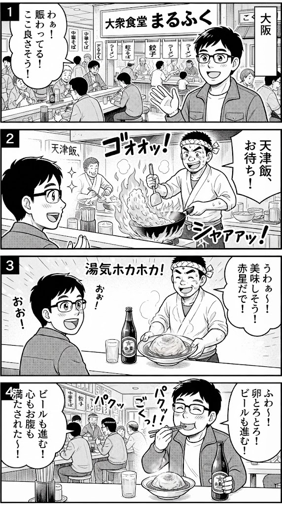 大阪町中華の職人天津飯と赤星！『没頭』できる一杯に、心も胃袋も満たされる