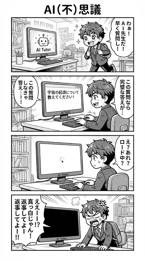 なんやこれ、動かへんやんけ!?」AI先生、まさかの沈黙や!