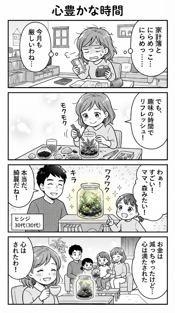 家族の笑顔が一番の儲け！苔テラリウムで賢く「心の貯蓄」始めへんか？