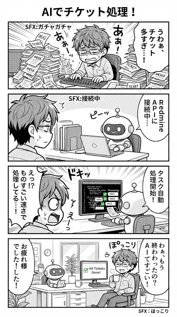 AI実務のチケット管理：Redmine APIで人間の指示を排除する設計