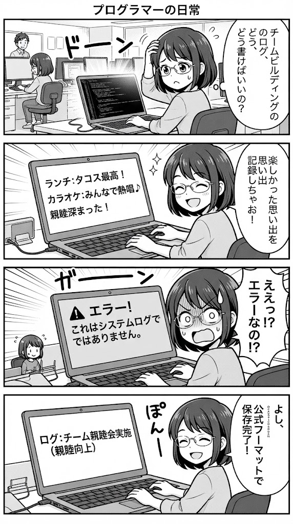 チームビル、私のログにどう残す？