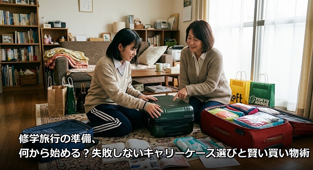 修学旅行の準備、何から始める？失敗しないキャリーケース選びと賢い買い物術