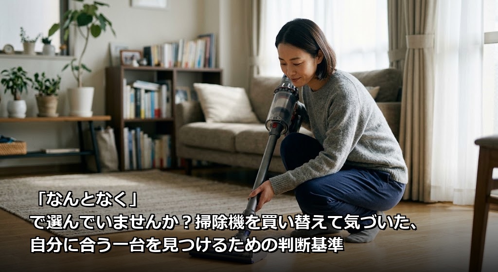 「なんとなく」で選んでいませんか？掃除機を買い替えて気づいた、自分に合う一台を見つけるための判断基準
