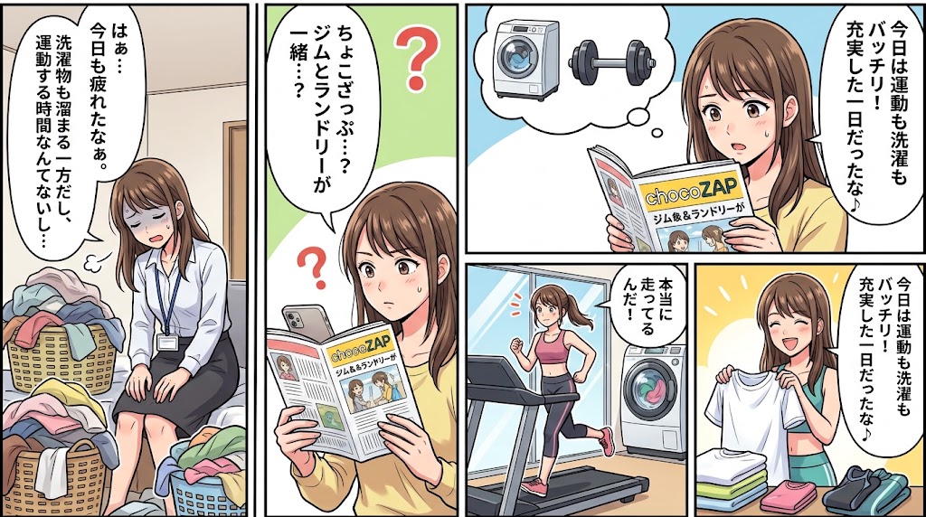 「ジム×洗濯」の時短術!chocoZAPを効率的に使い倒すライフハック