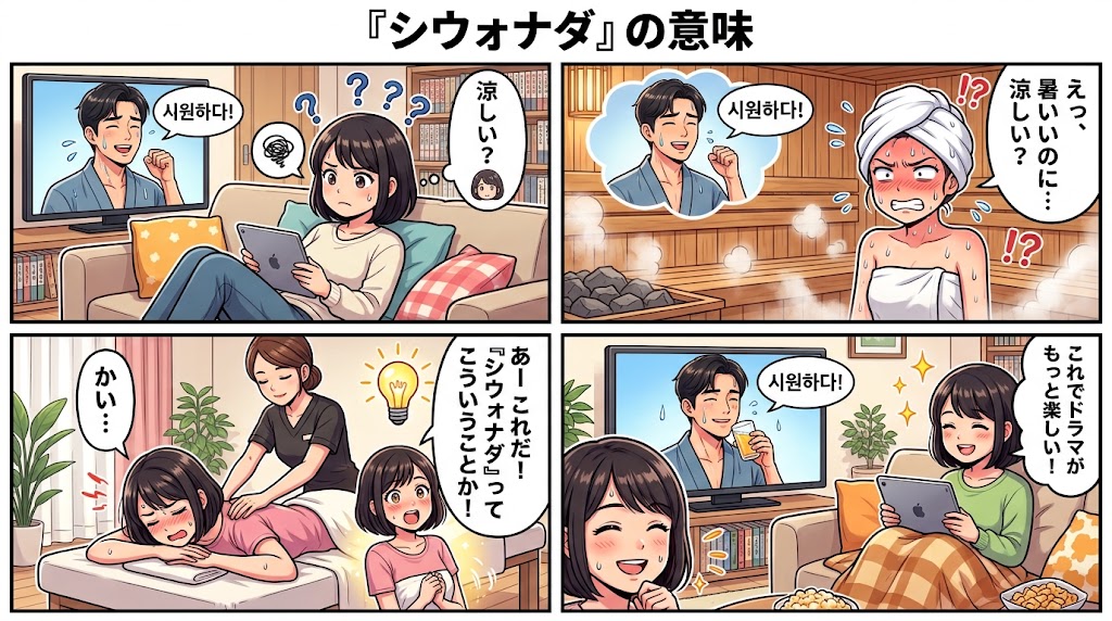 「シウォナダ」は涼しいだけじゃない？韓国語のニュアンスを深掘りしてドラマをもっと楽しもう！
