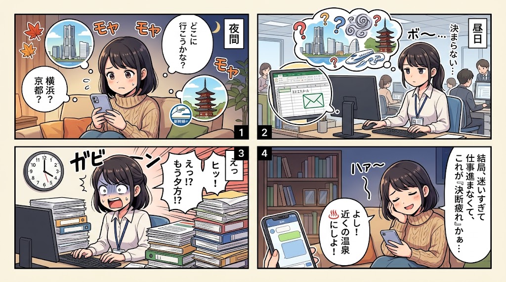 「迷う時間」を減らすための意思決定術：旅行先選びから日々のタスクまで