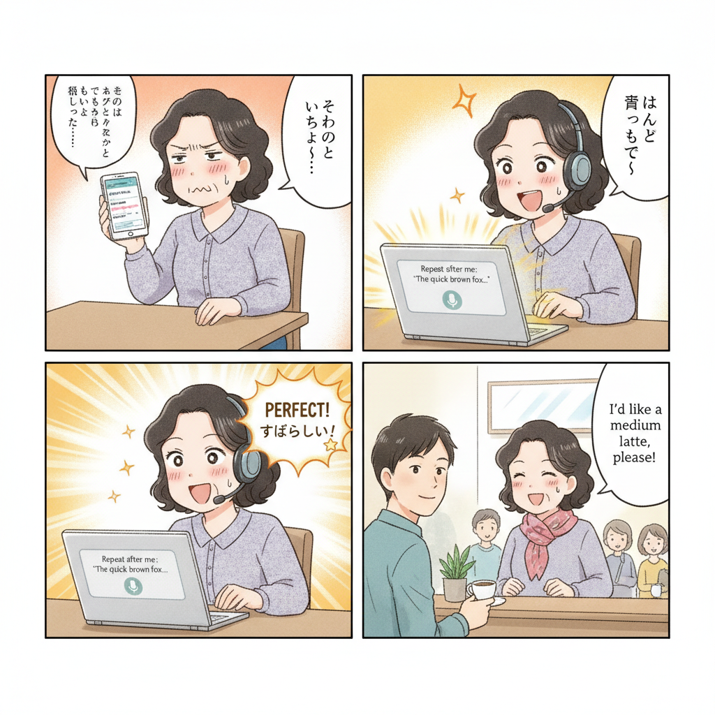 50代からのAI英語学習：ChatGPTとシャドーイングで発音を劇的に変える